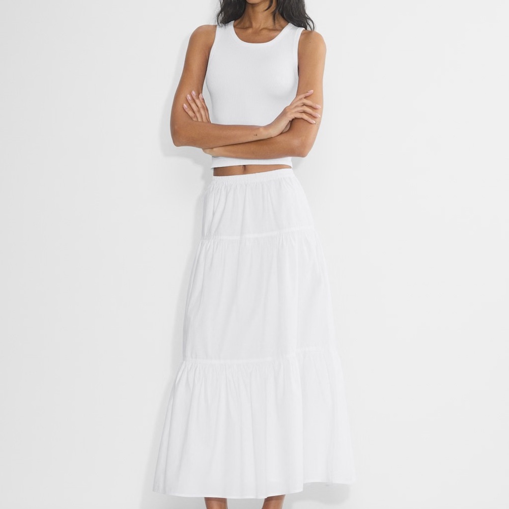 Aritzia Sunday Best White Maxi Skirt